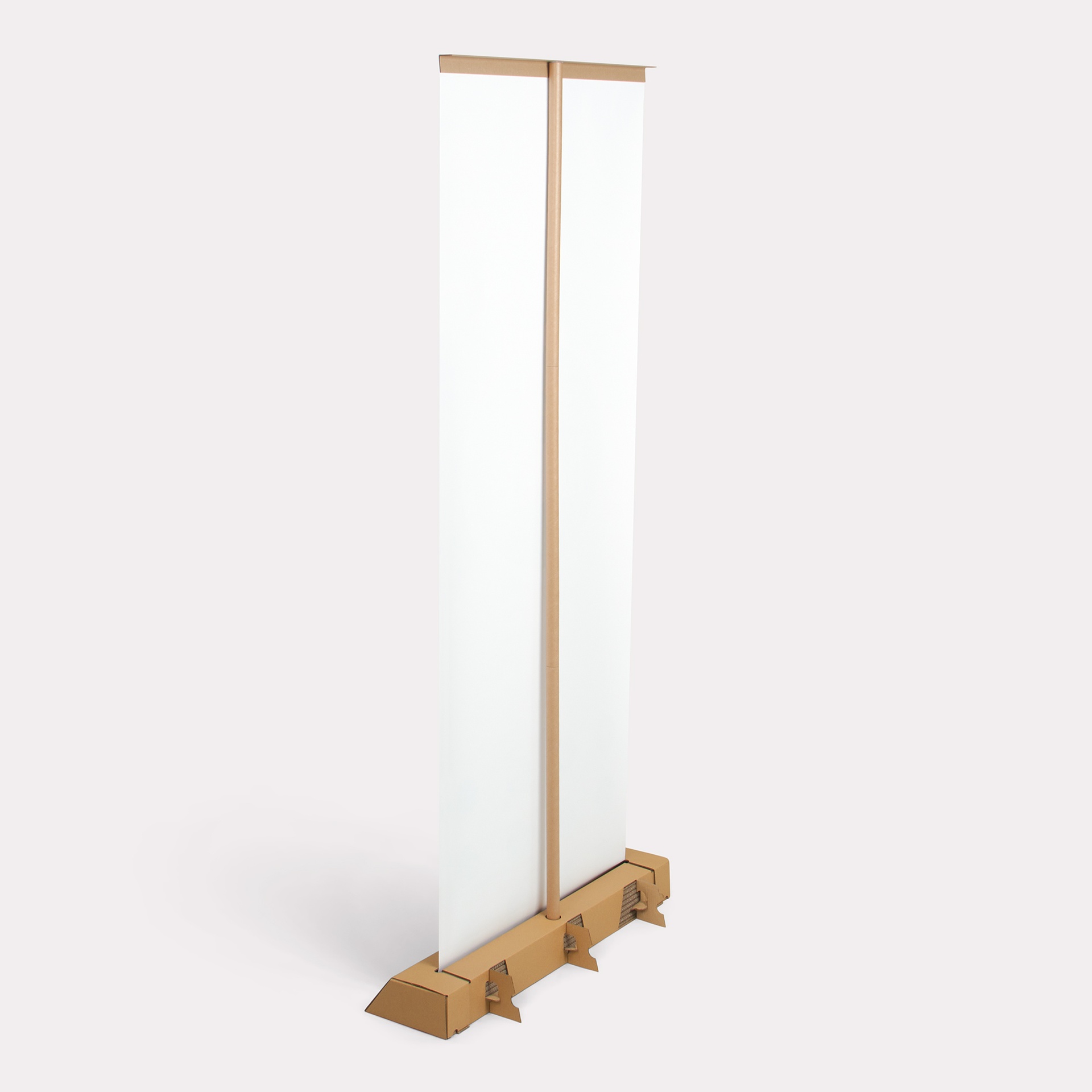 Cardboard roller banner total back