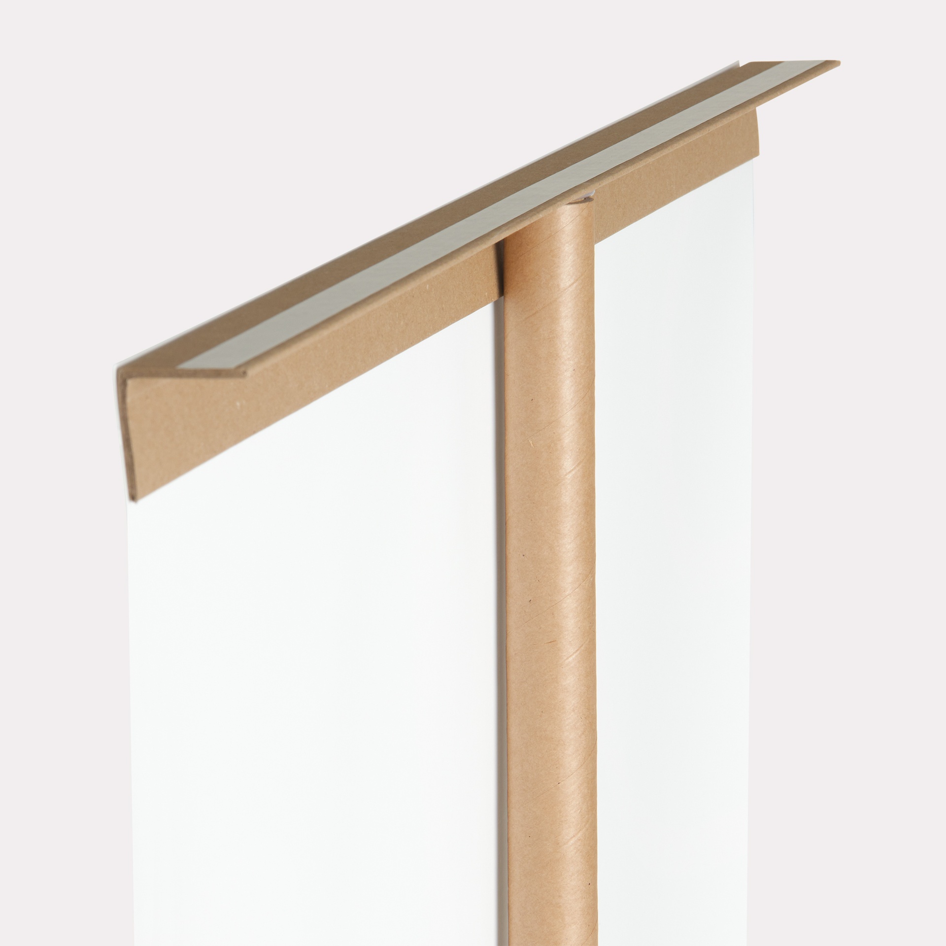 Cardboard roller banner detail top 1