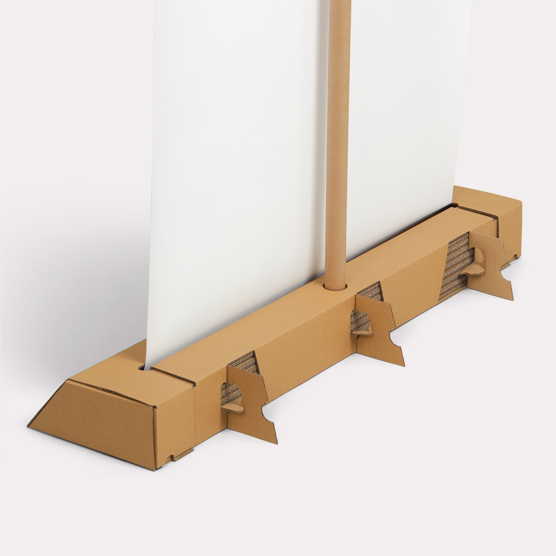 Cardboard roller banner detail back 1