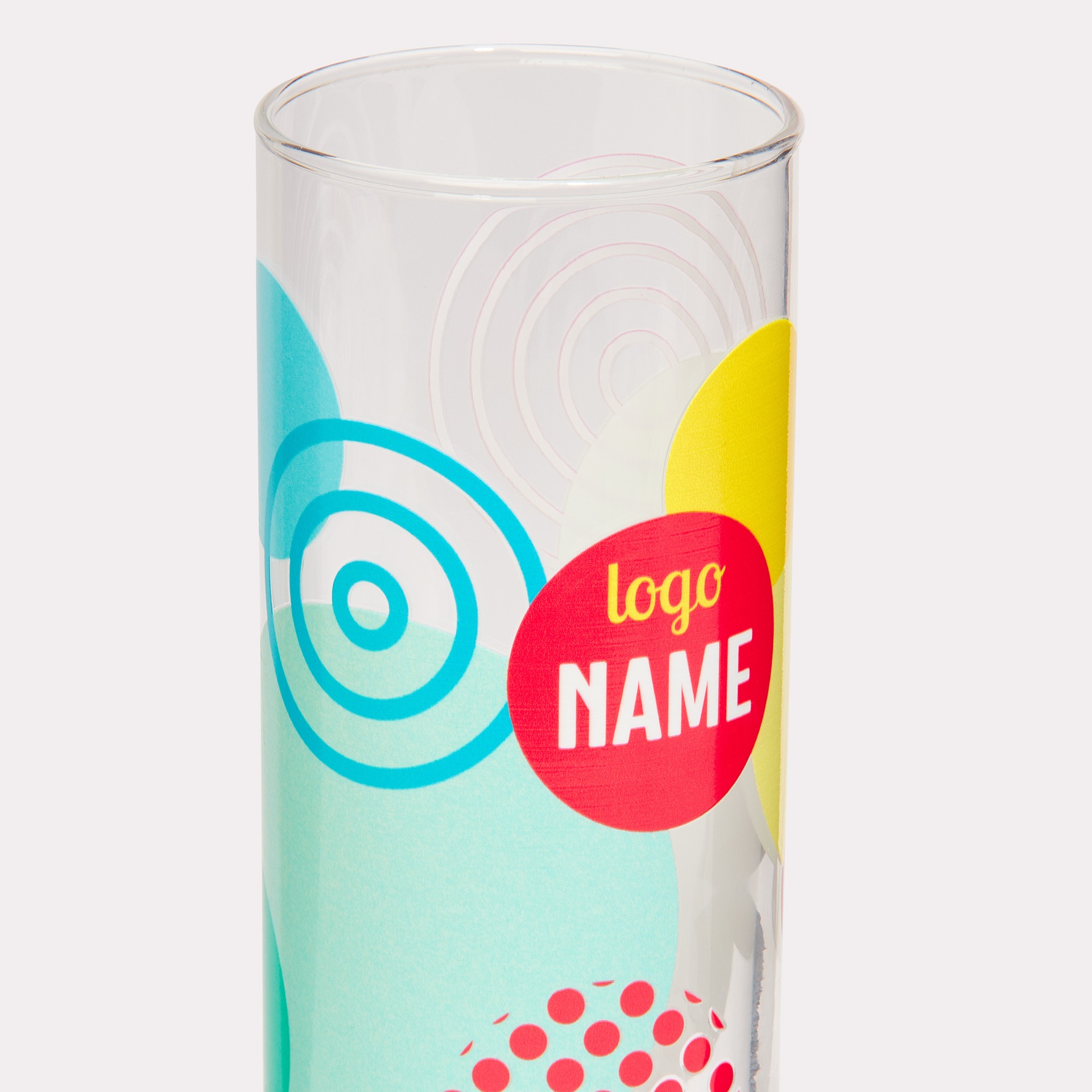Glassware longdrink logo name detail