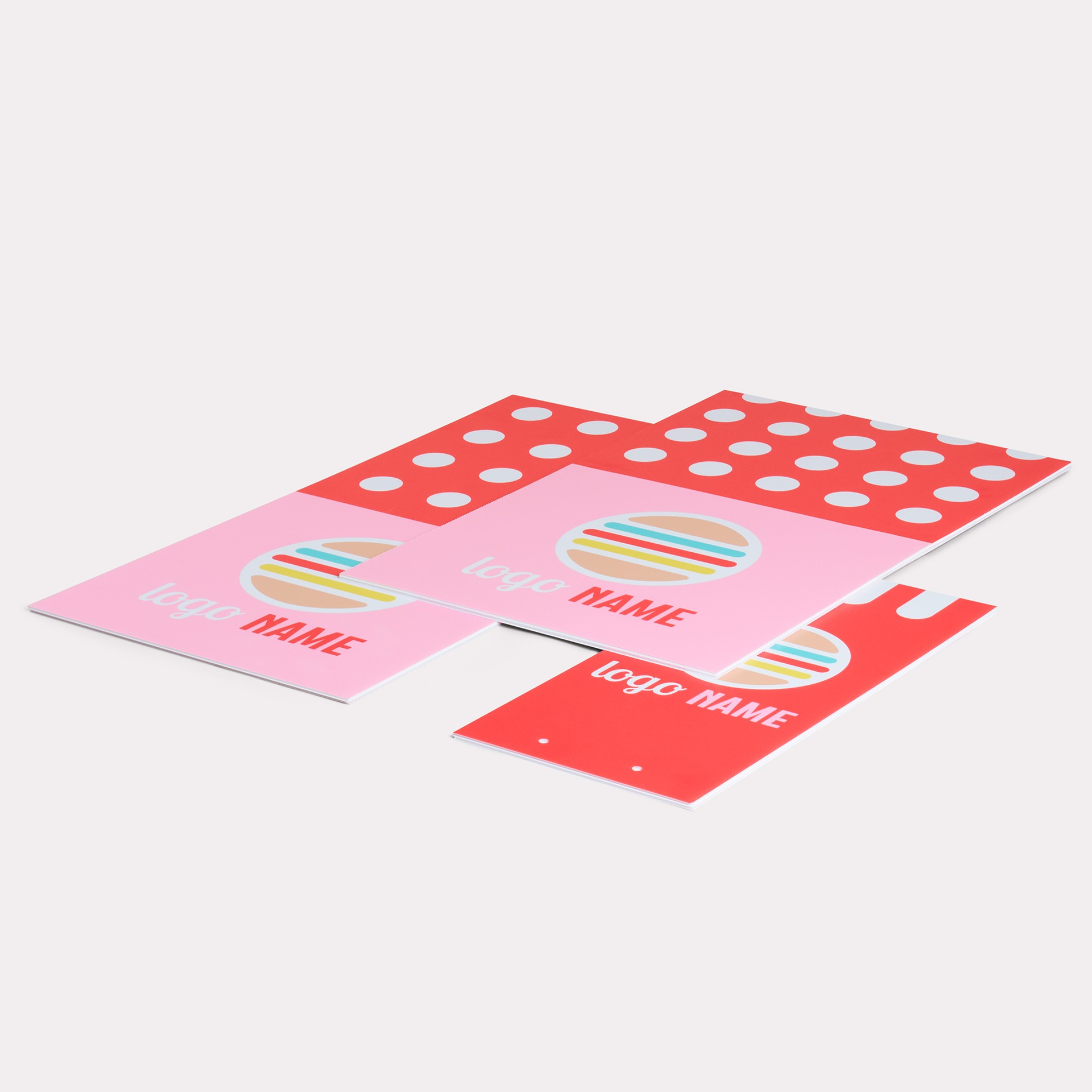 Delivery displays folded collage A