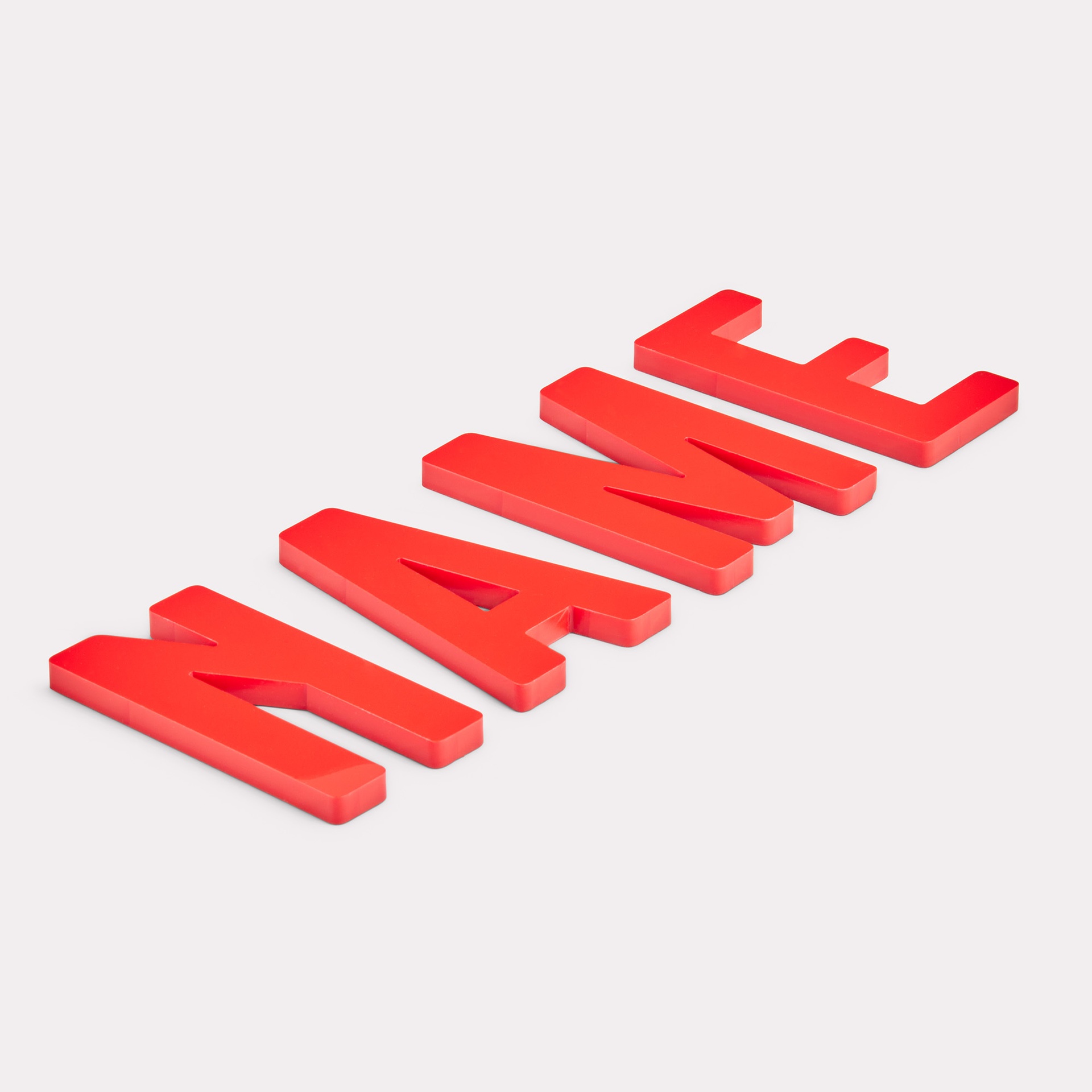 facade letters red