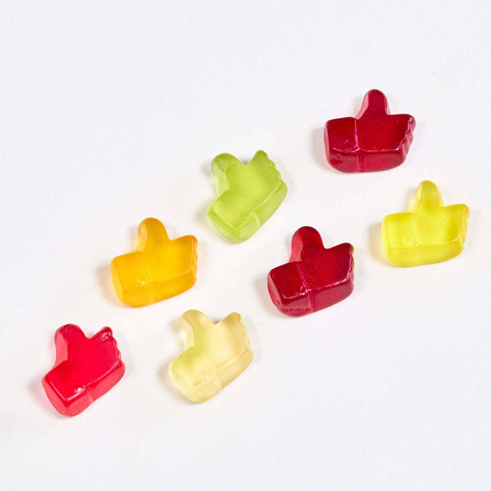 Fruitgummies duim omhoog