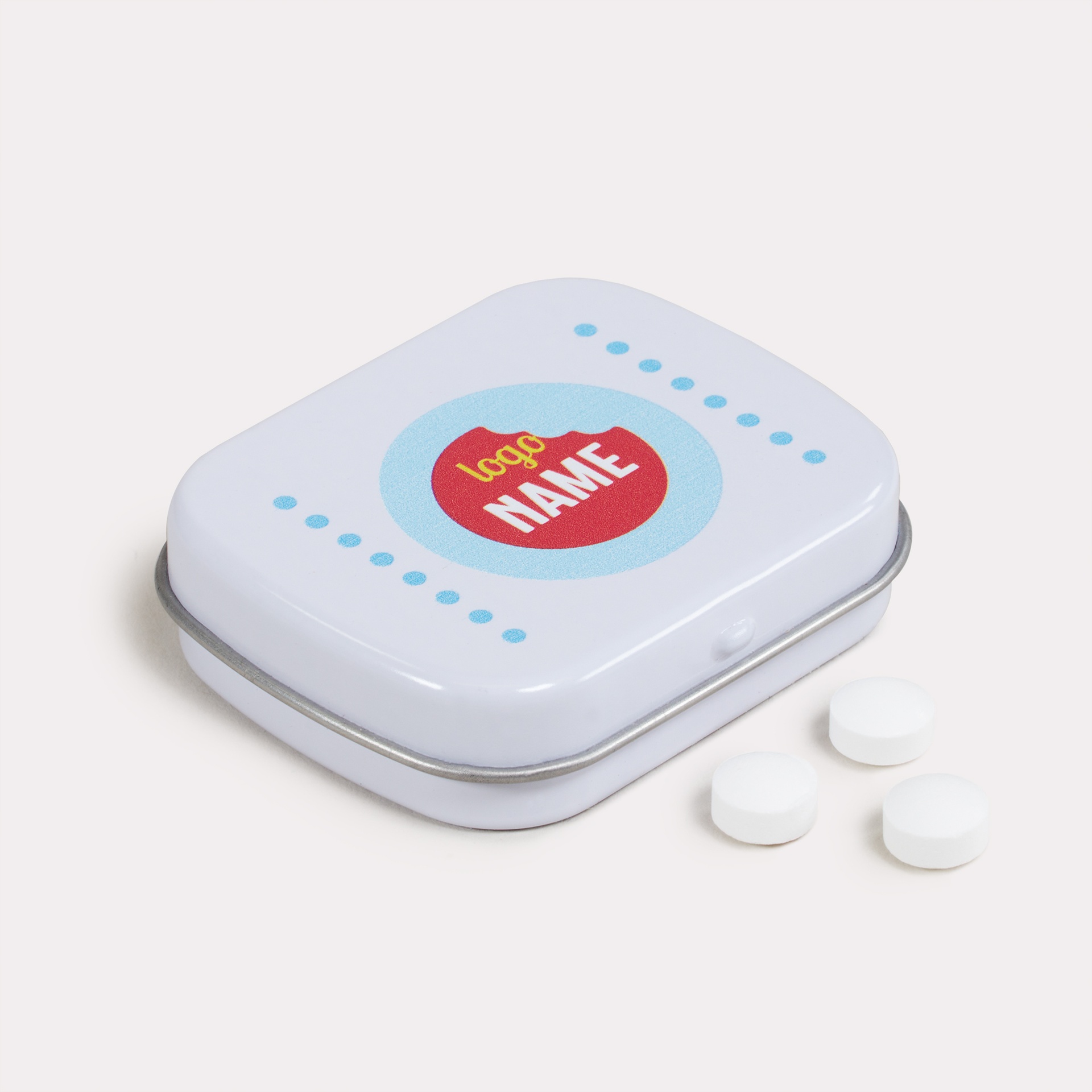 Hinge-can white mints