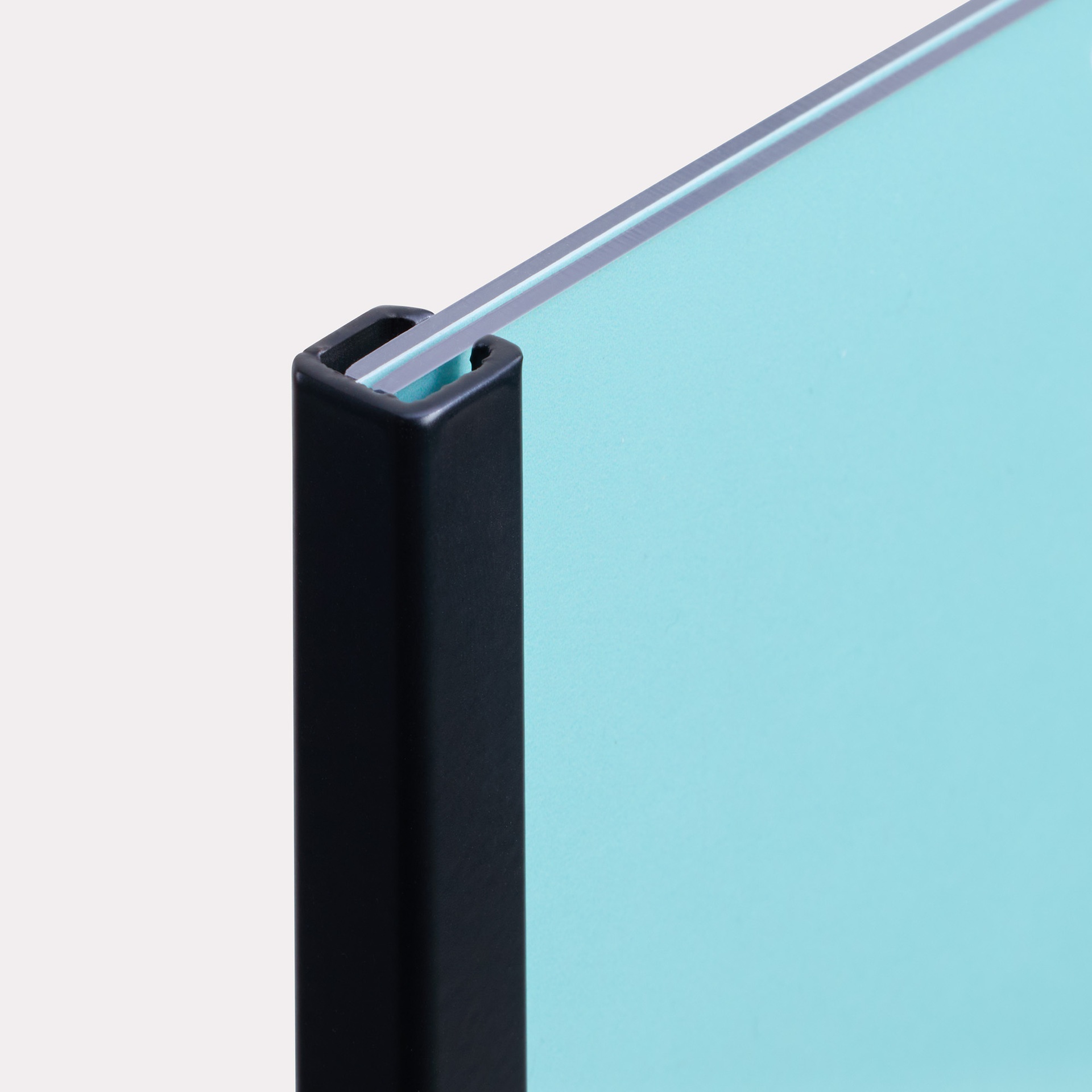Metal info stand detail 2B