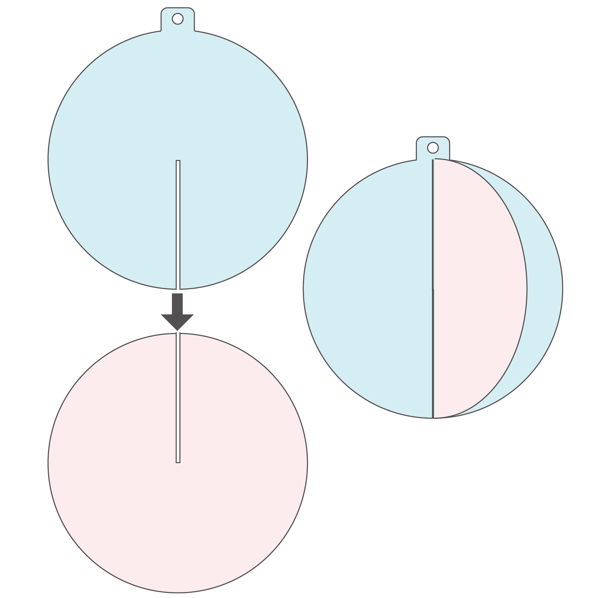 kerstbal tekening cirkel groot