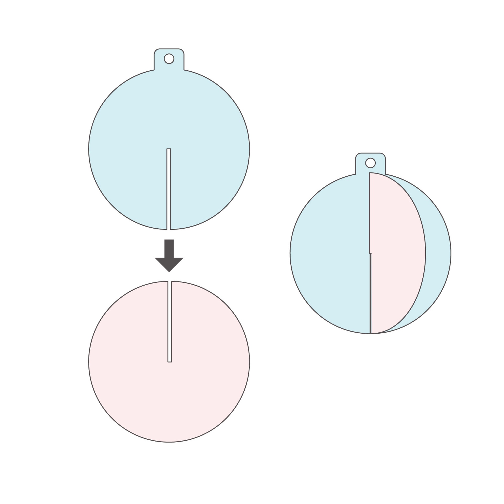 kerstbal tekening cirkel