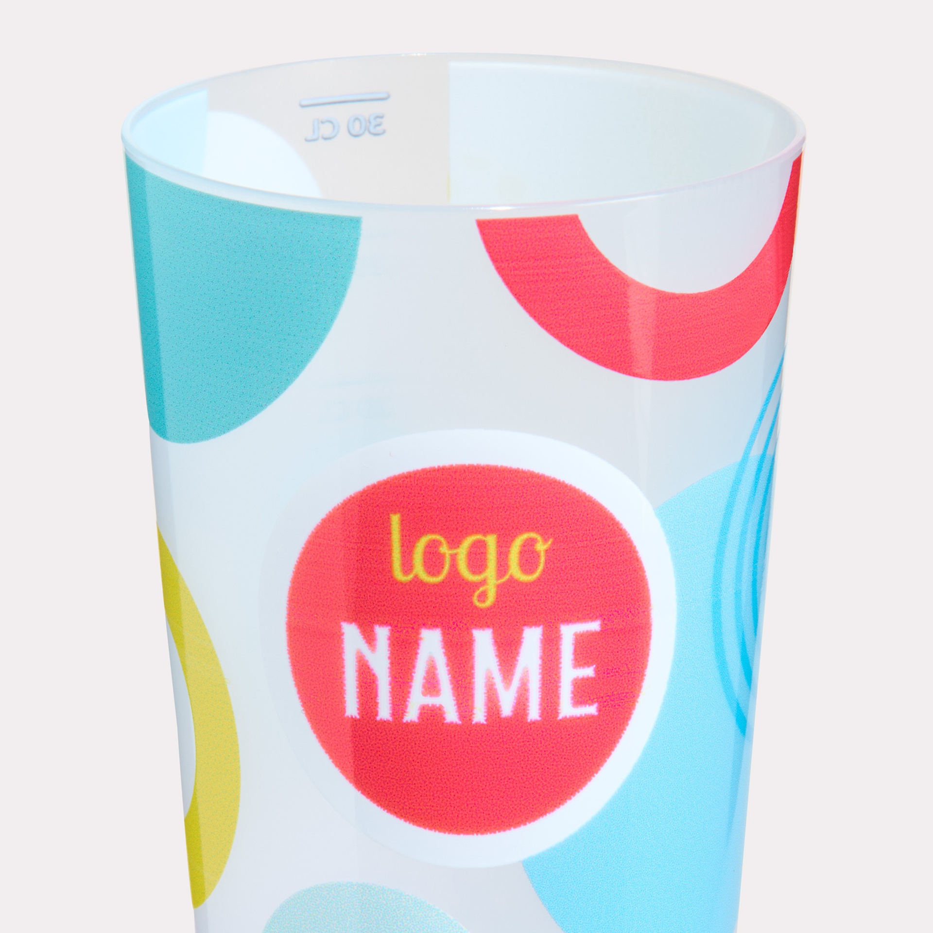 Reusable cups all over 30cl detail 1