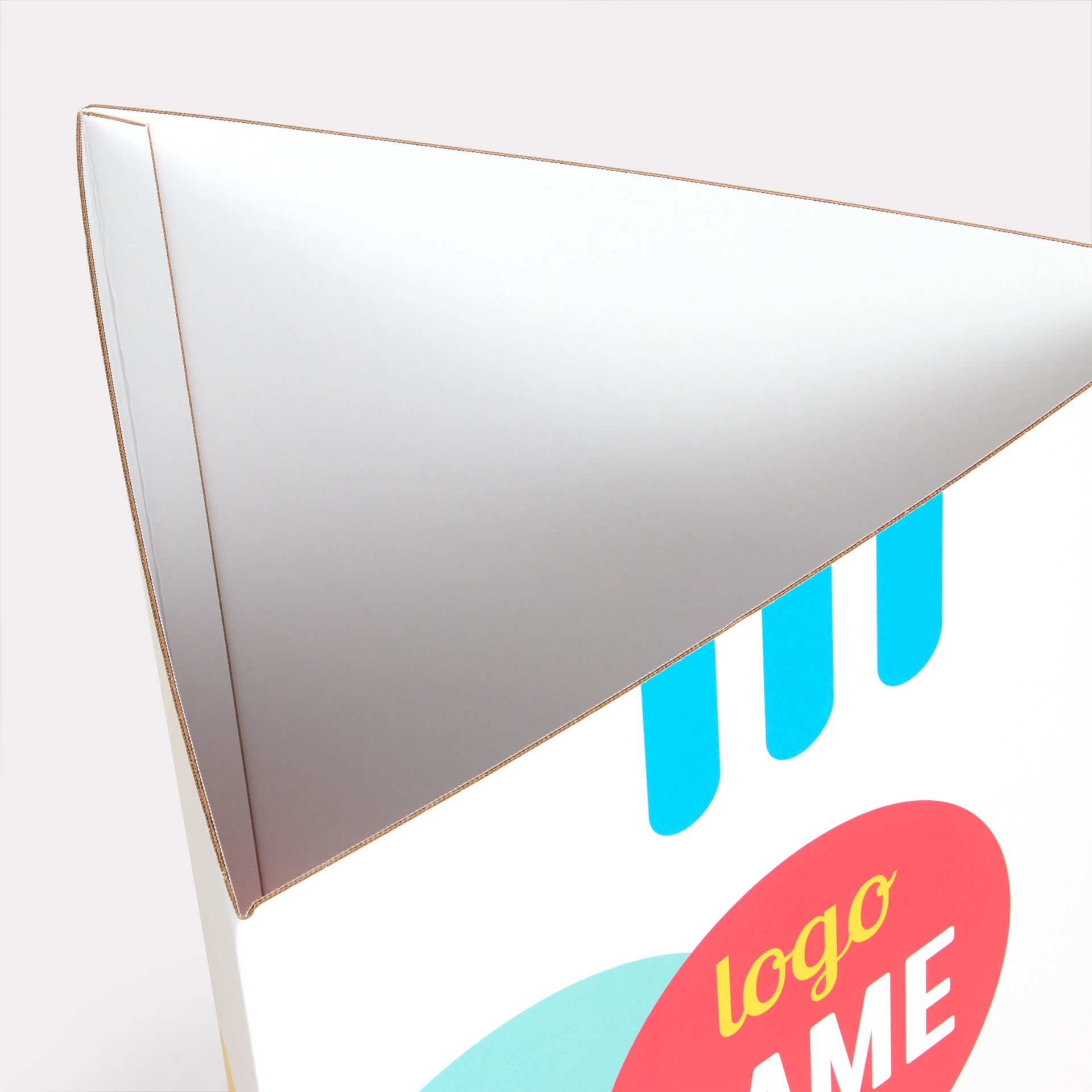 Stacable cube display logo name 6
