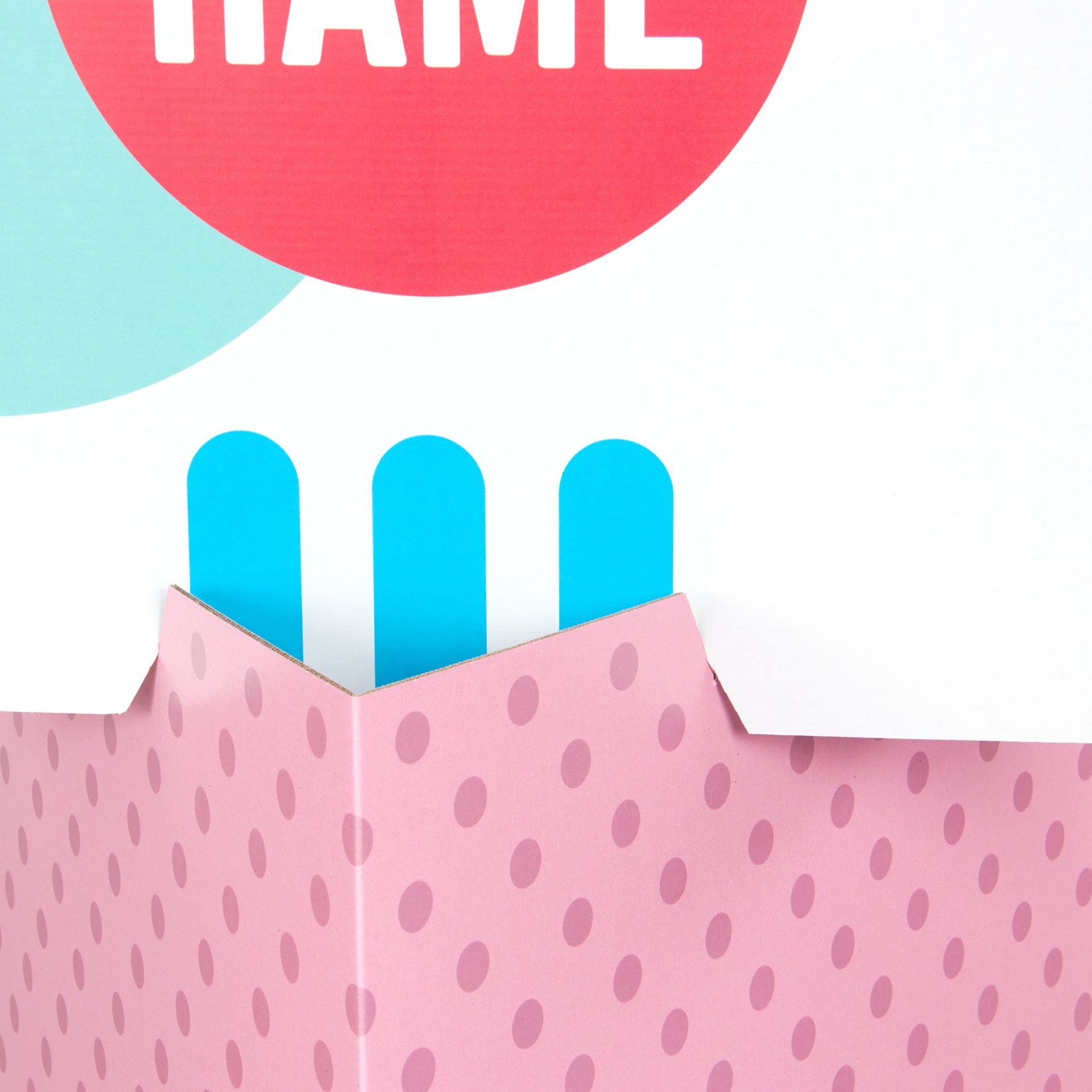 Stacable cube display logo name 5
