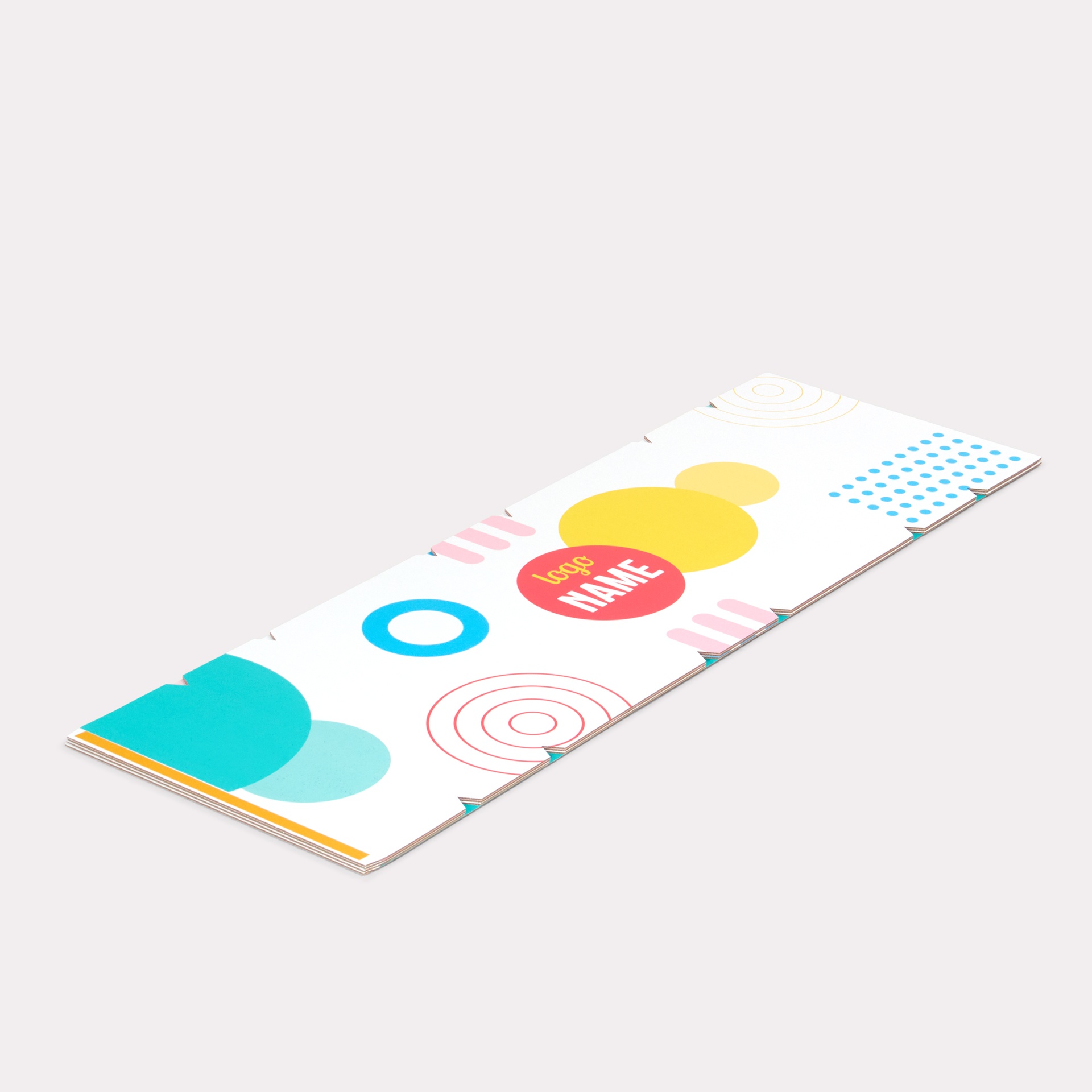 Stacable cube display logo name 2