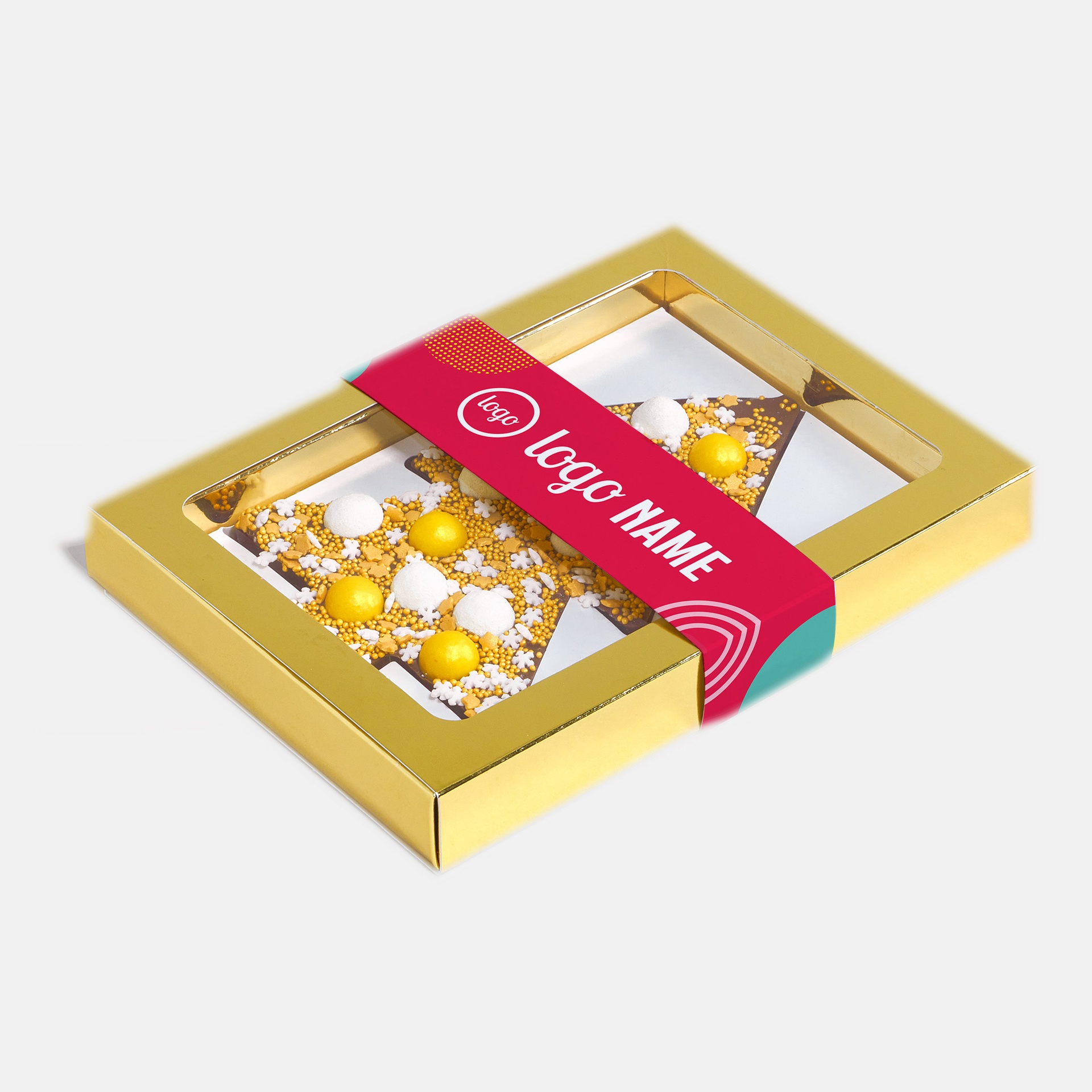 Schoko-Weihnachtsbaum mit Banderole