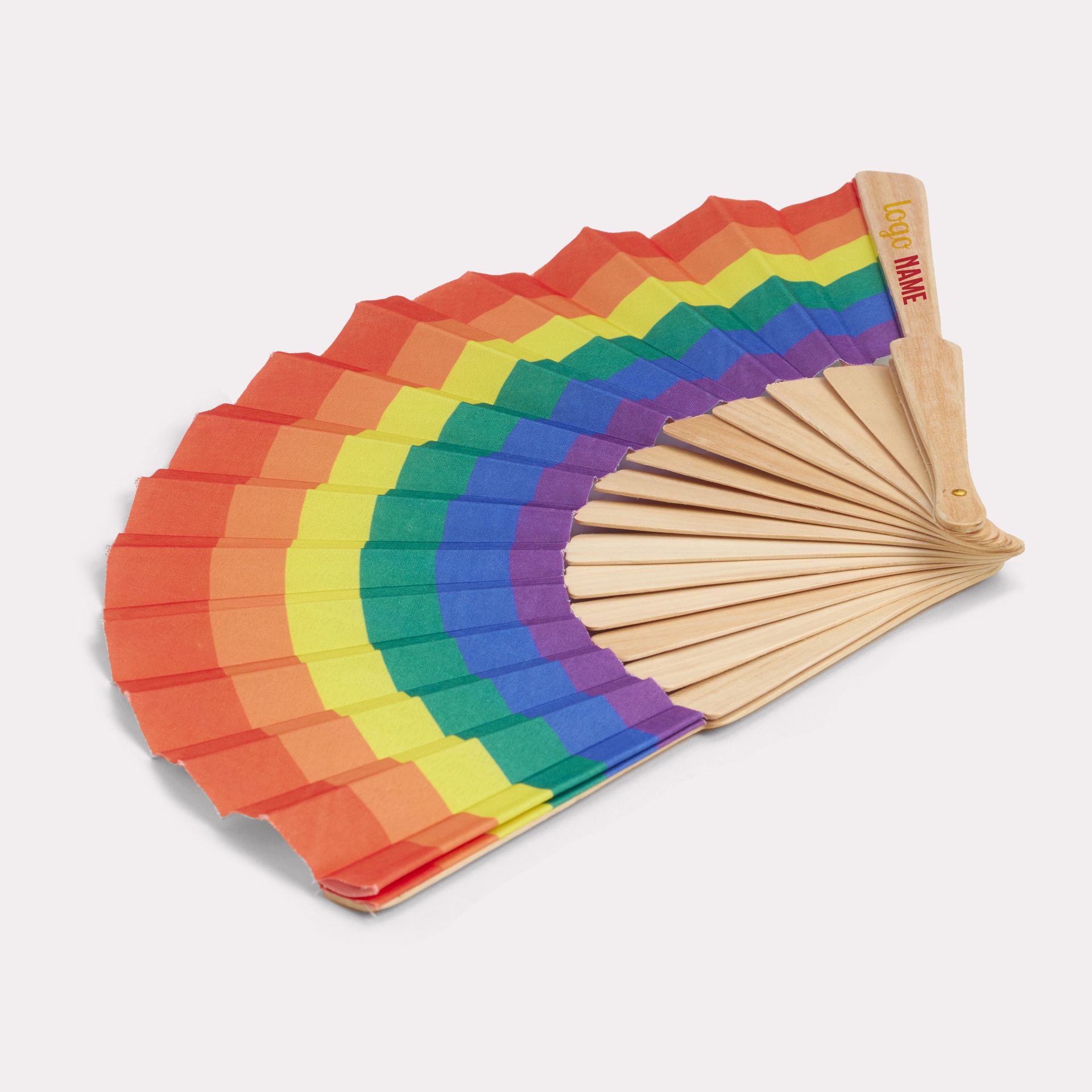 Fächer regenbogenfarbig