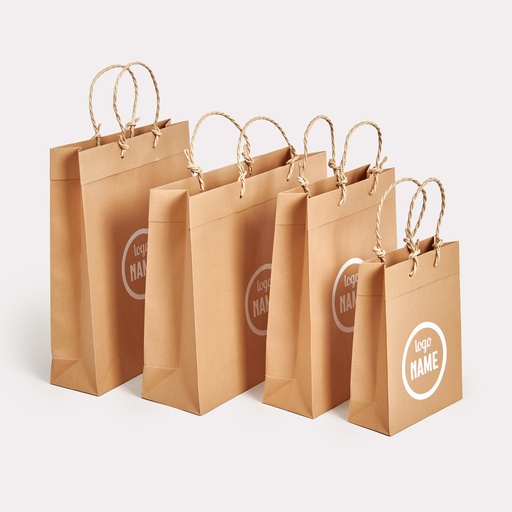 Papiertragetasche Deluxe - recyceltes Papier mit Papierkordeln