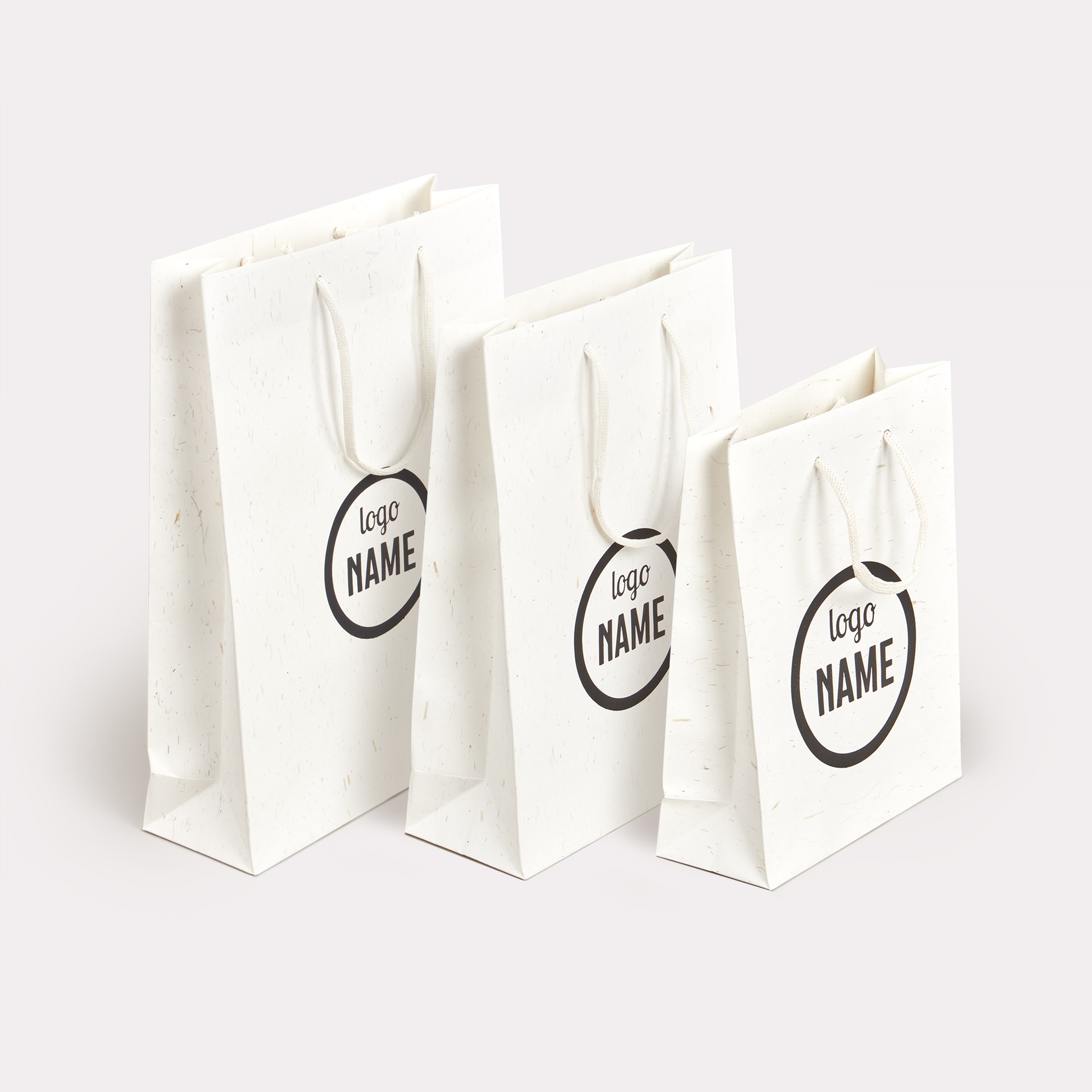 Papiertragetasche Deluxe - recyceltes Papier mit Strohfasern