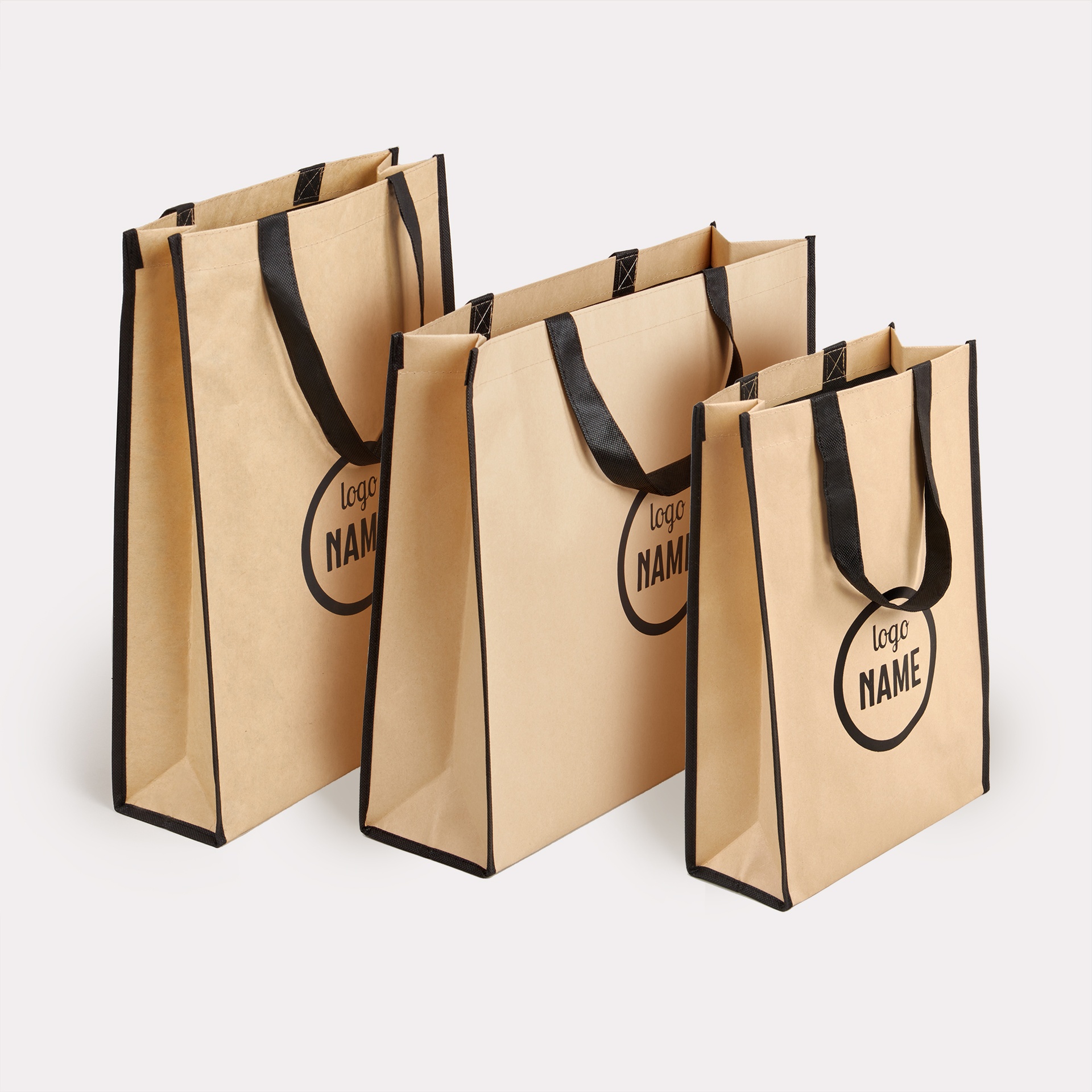 Papiertragetasche Non-Woven mit Kraftpapier