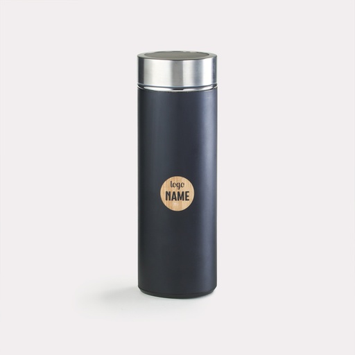 Thermoflasche Bambus mit Teesieb