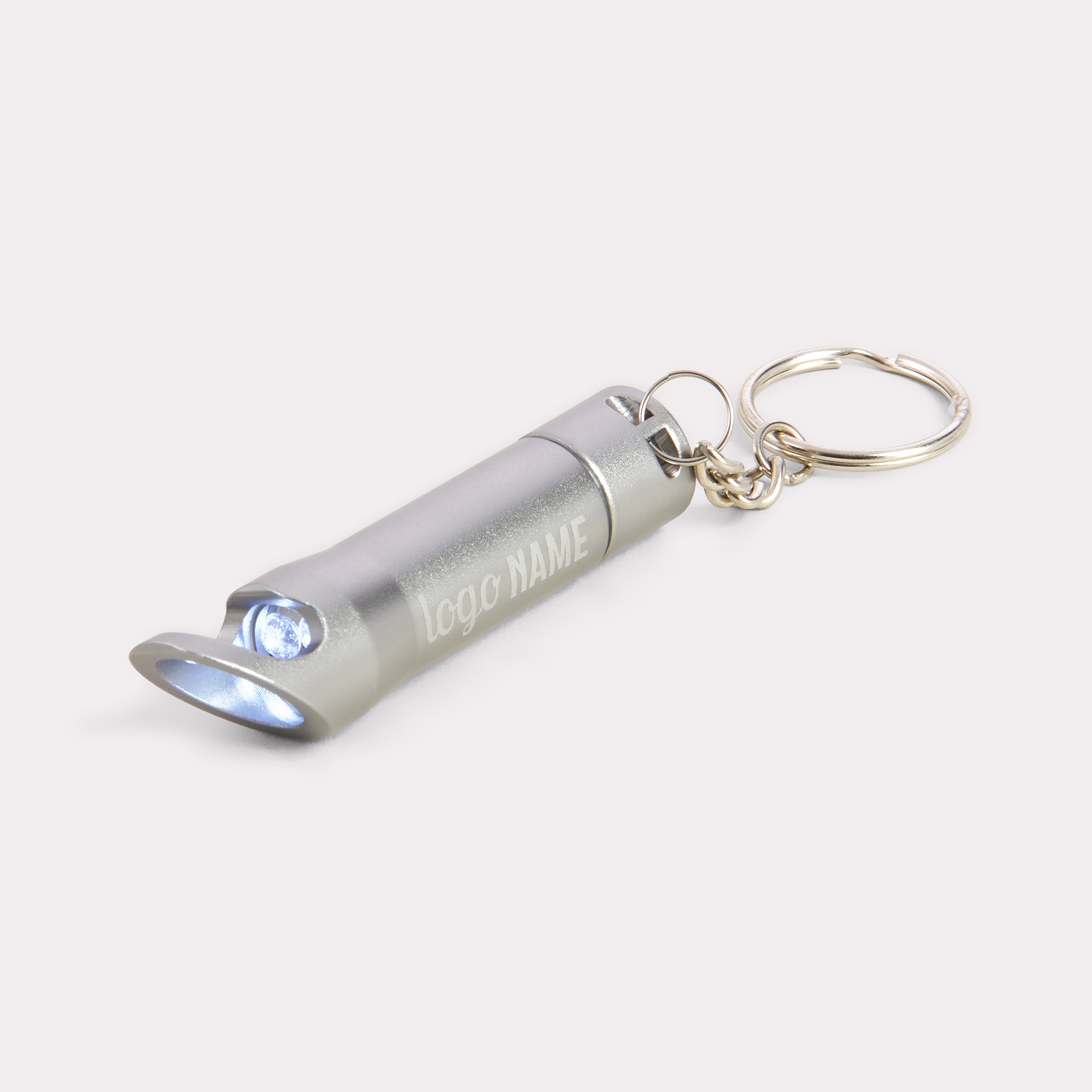 Schlüsselanhänger mit Led-Licht und Flaschenöffner